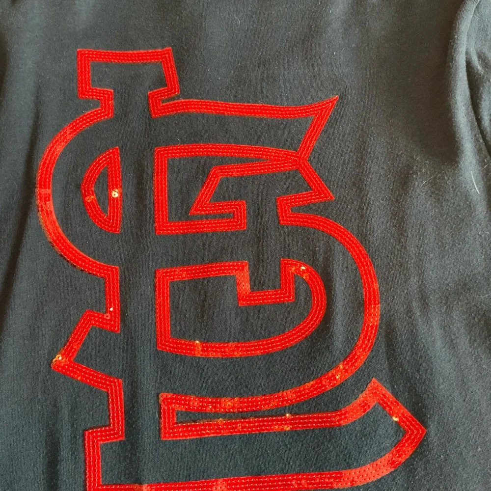 PINK Victoria's Secret St. Louis Cardinals zip  up with Red Sequin Design - Picture 3 of 4